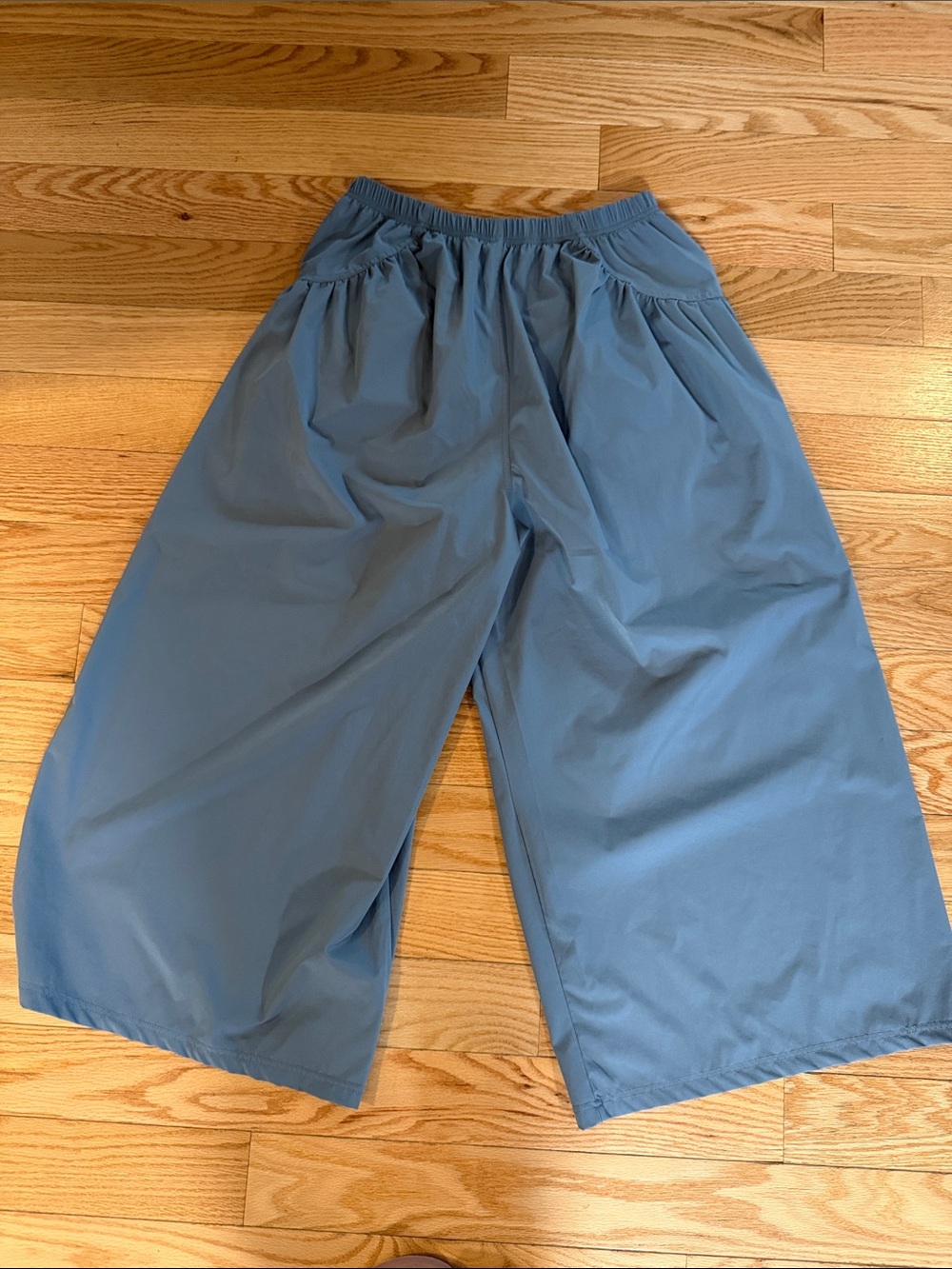 Wide Leg Drawstring Pockets Lounge Pants in Slate Blue- M - Picture 3 of 6